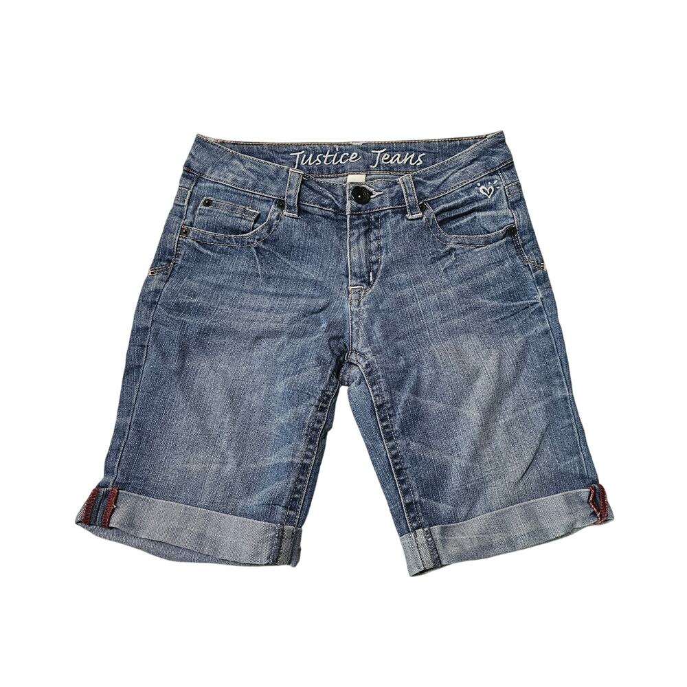 Justice Girl Size 12R Jean Shorts Medium Wash